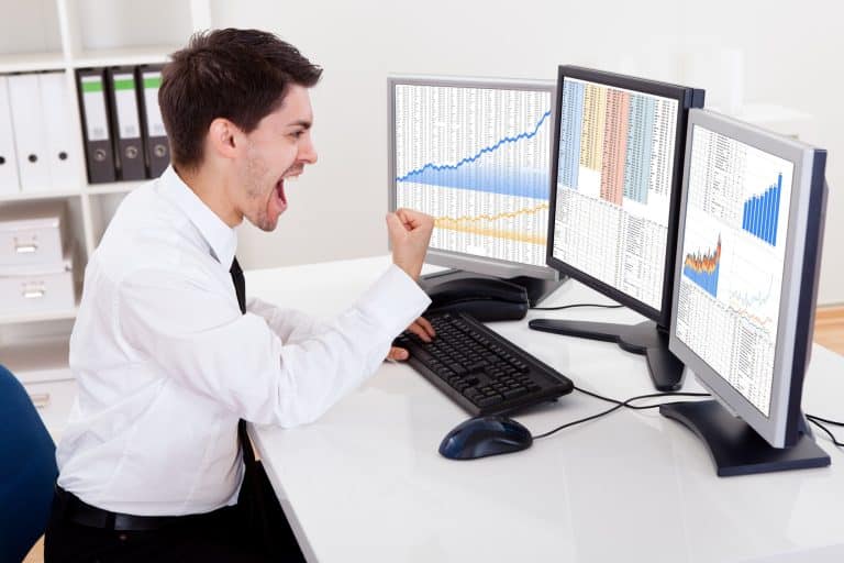 Le trader en bourse